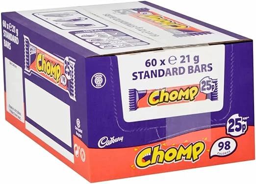 Cadbury Chocolate Chomp Bar, Pack of 60X21G