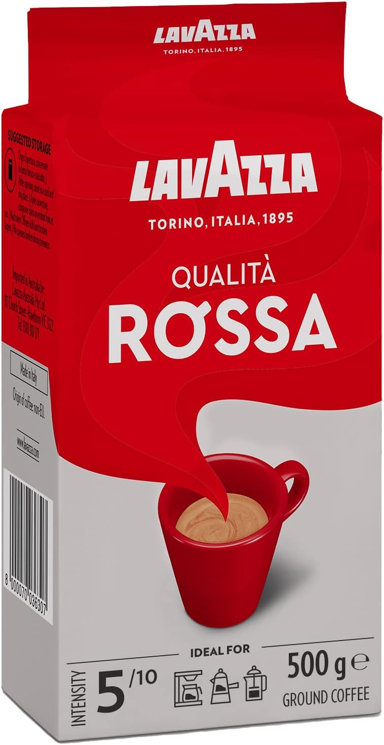 Lavazza Qualità Rossa Ground Coffee Espresso Pack of 500 g