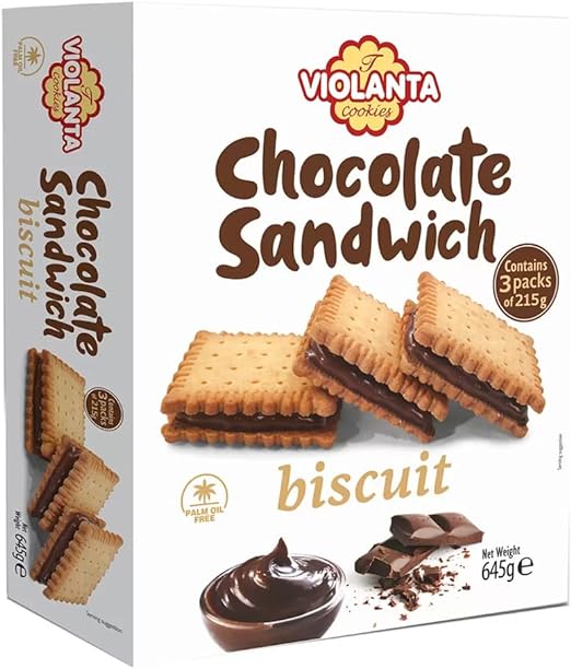 Violanta Chocolate Sandwich Biscuits Pack of 645g