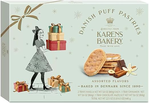 Karens Bakery Danish Puff Pastries Cookies Pack of 480G