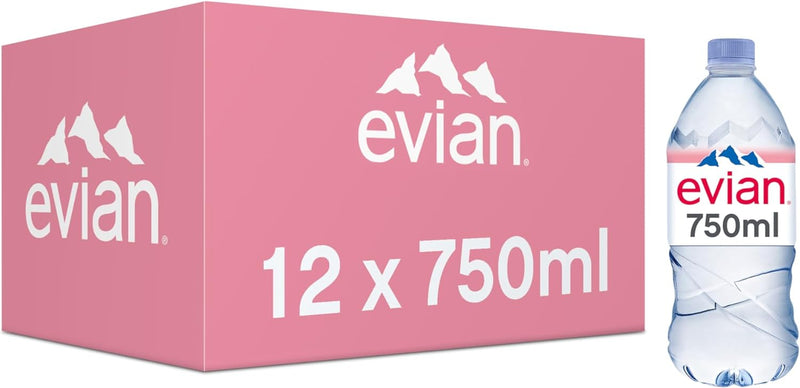 Evian Natural Mineral Water Pack of 12x750ml