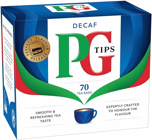 PG Tips Decaf 70, Pack of 6 (Total 420 Tea Bags)