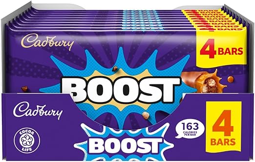 Cadbury Boost 4 Chocolate Bars Pack of 12 x126g