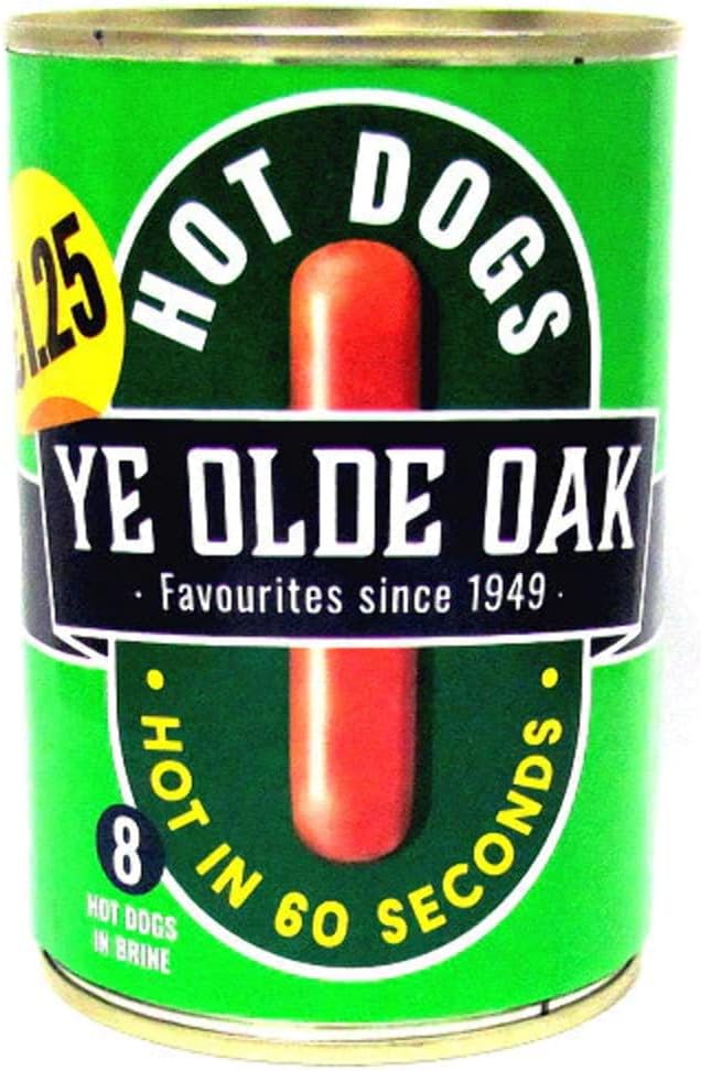 Ye Olde Oak 8 Hot Dogs in Brine 12 x 400g