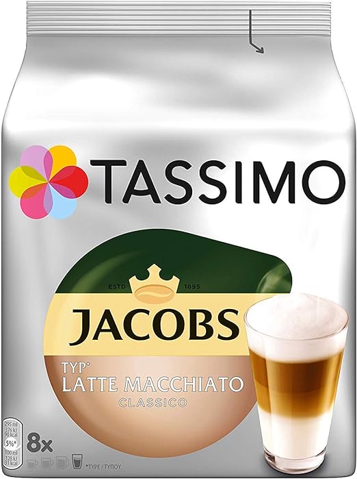 Tassimo Jacobs Latte Macchiato Classico Pack of 5 X 8 Pods