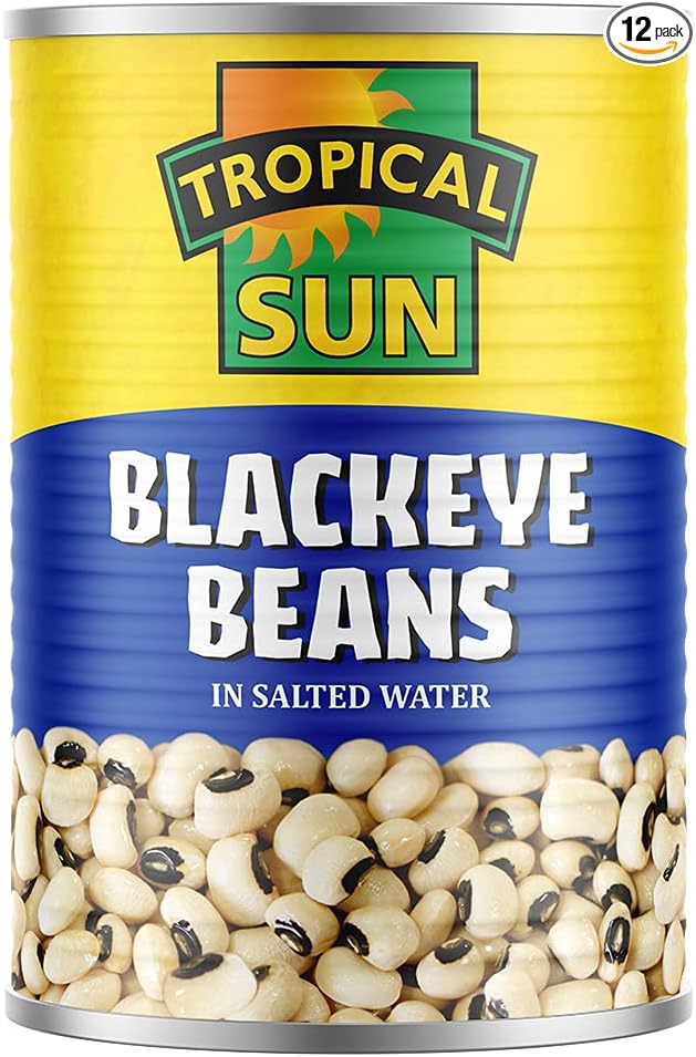 Tropical Sun Blackeye Beans Tins 400 g (Pack of 12)