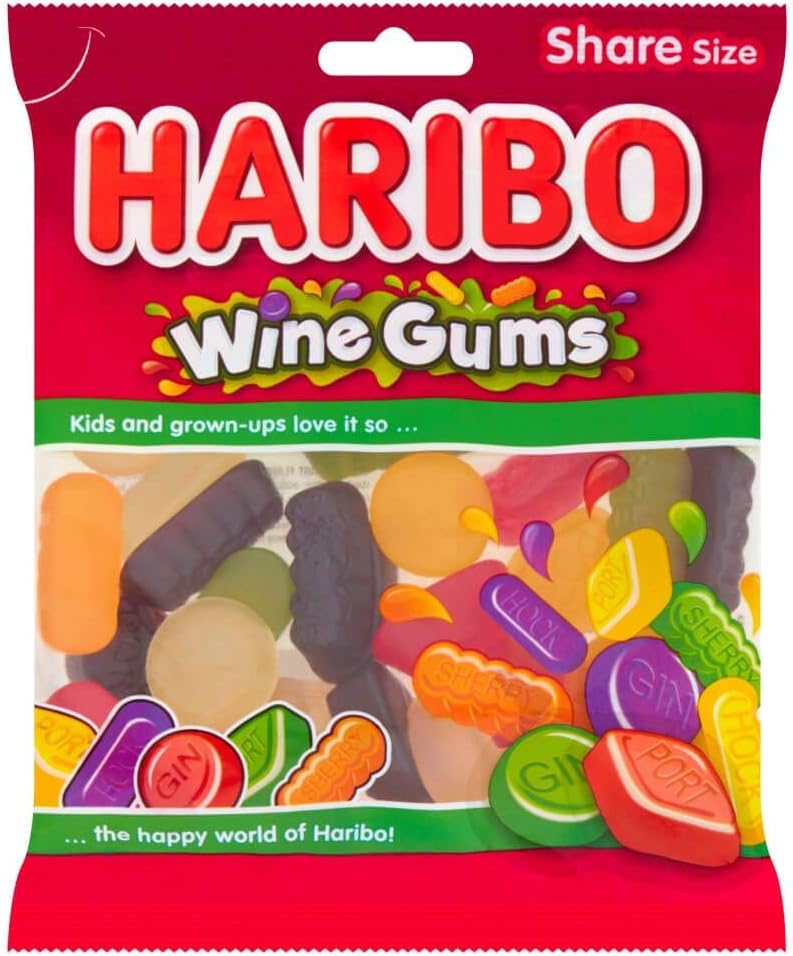 HARIBO Wine Gums Chew Bag Pack of 12x160g