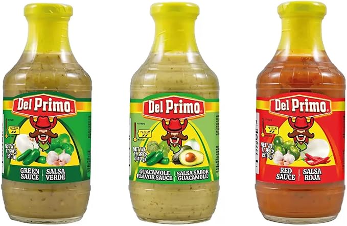 Del Primo Mexican Salsa Sauces Pack of 3x510g