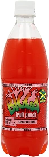 Bigga Fruit Punch Flavour Soft Drink Pack of 12 X 600ml