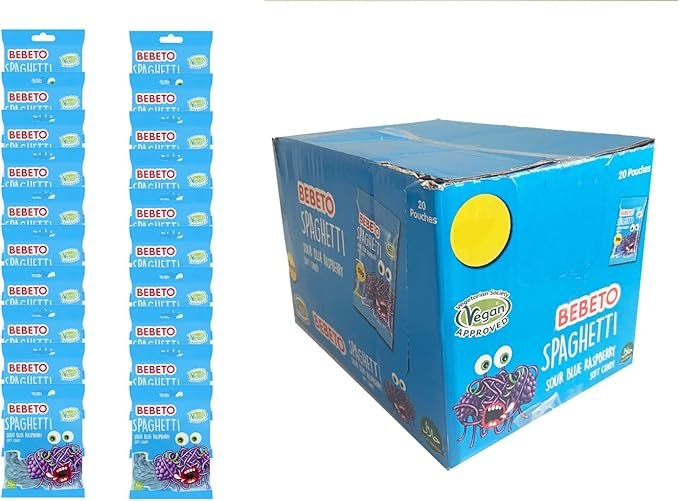 Bebeto Sour Blue Raspberry Spaghetti Pack of 20x70g