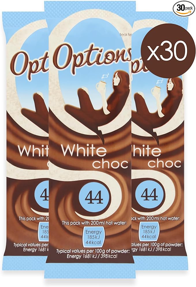 Options White Hot Chocolate Sachet(Pack of 30x 11 g )