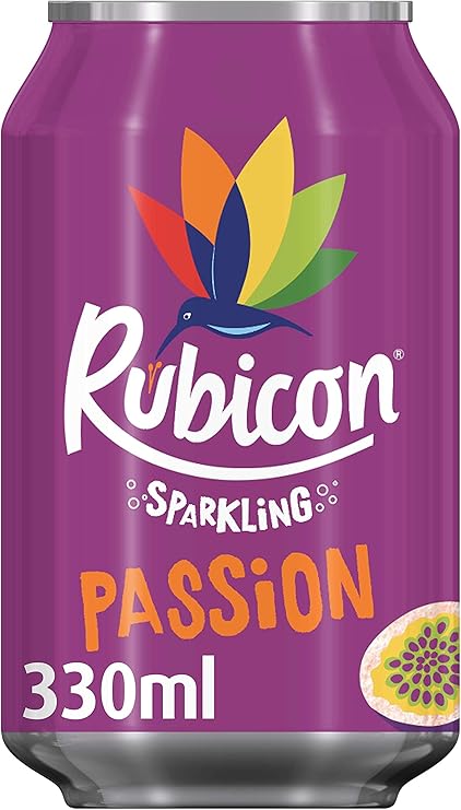 Rubicon Sparkling Passion Juice Drink Cans Pack of 24x330ml