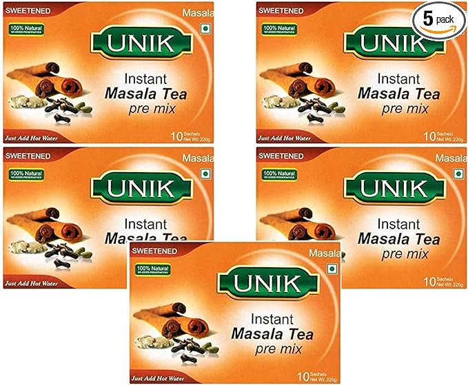 Unik Masala Tea Sweet 220g (Pack of 5)