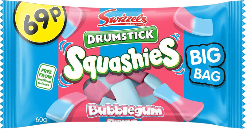 Swizzels Drumstick Bubblegum Squashies Pack of 30x60g