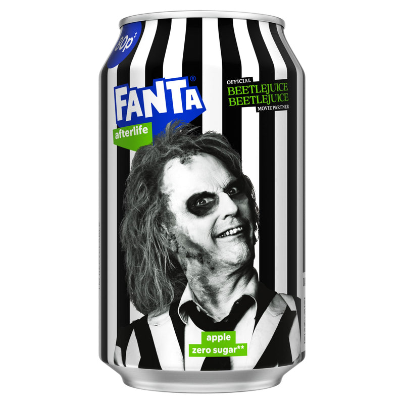 Fanta Apple Afterlife Zero Sugar Drink 24 x 330ml PMP Cans