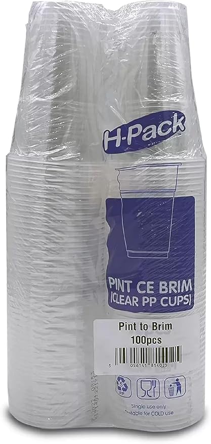 H-Pack Pint Tumblers 568ml, 100 Pack