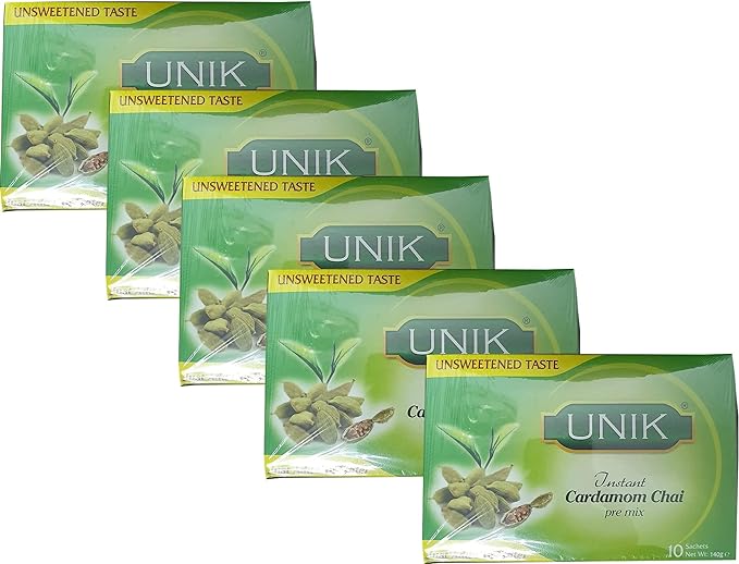 Unik Cardamom Tea Unsweetened 140g (Pack of 5)