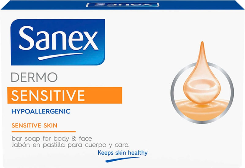 Sanex dermo Sensitive bar Soap Pack of 4 x 90 g