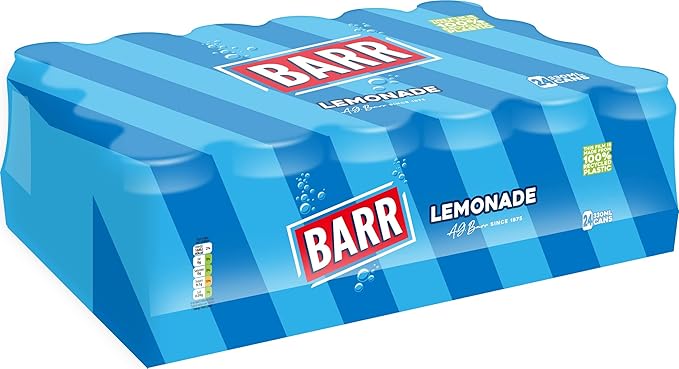 BARR Lemonade Flavoured Fizzy Soft Drink Pack of 24X330ml