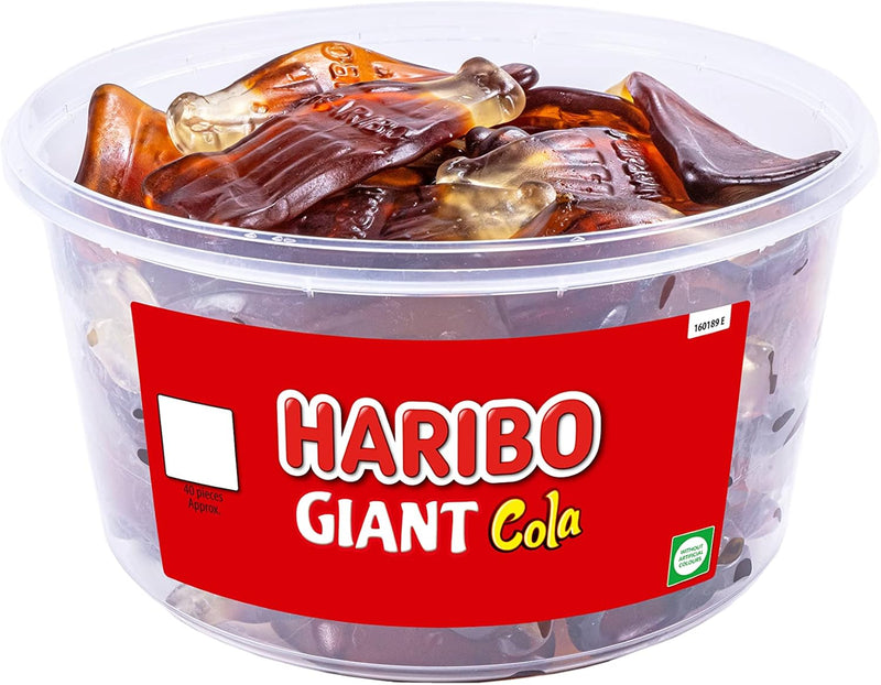 HARIBO Giant Happy Cola Sweets Tub Pack of 720g