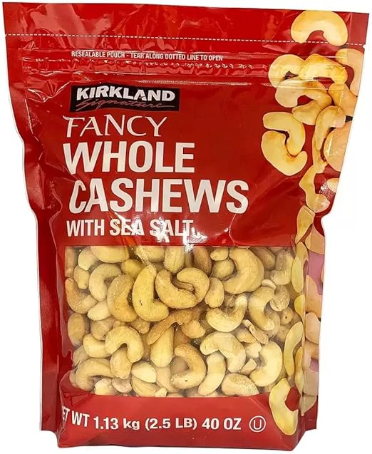 Kirkland Signature Fancy Whole Cashews pack of 1x1.13kg