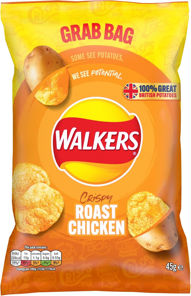 Walkers Crisps Grab Bags Pack of 32x45g