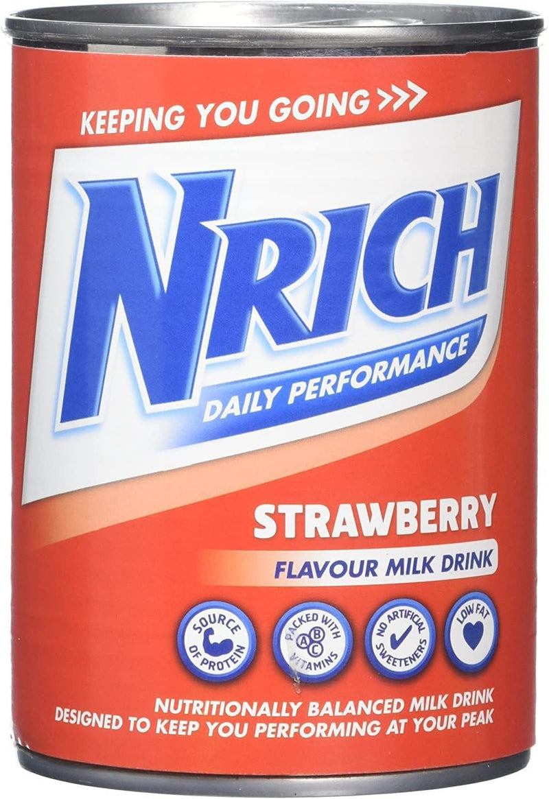 Nrich Strawberry Flavour Milk Drink Pack of 12x400g