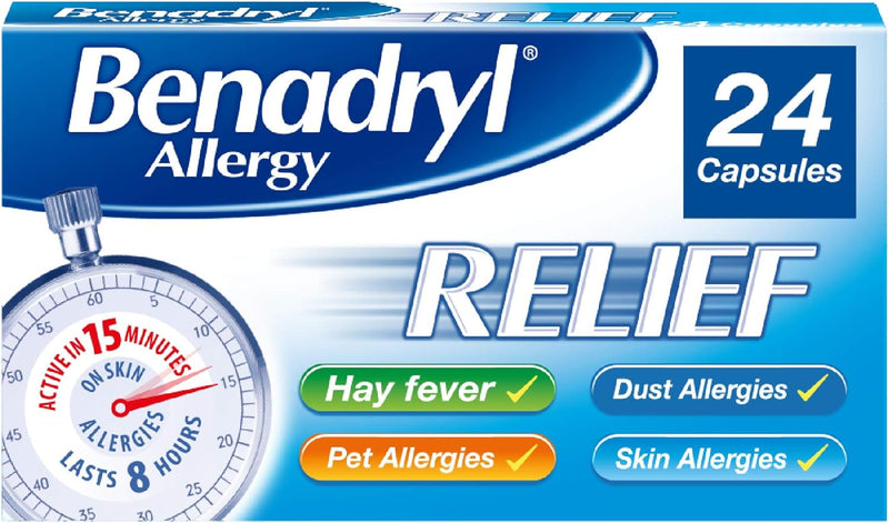 Benadryl Allergy Relief 12 Capsules  Pack of 6