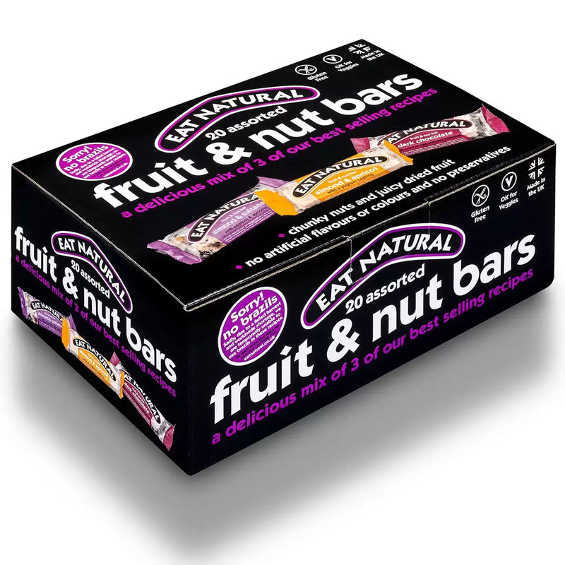 Eat Natural 20 Assorted Snack Bars Pack of 1.1kg