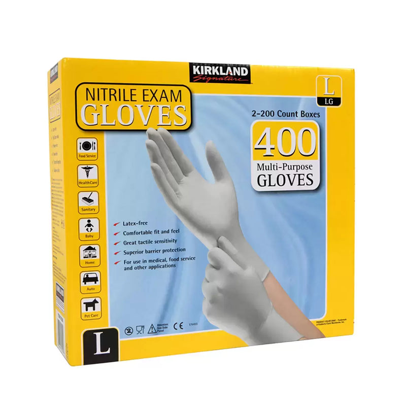 Kirkland Signature Nitrile Gloves Pack of 2 x 200 Pack