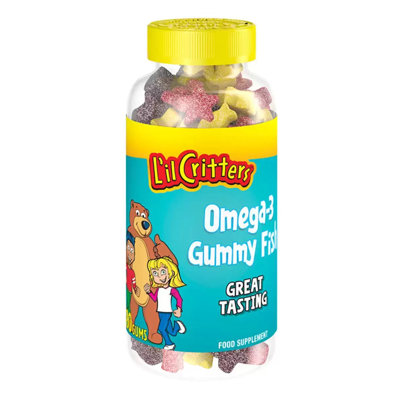 L'il Critters Omega-3 Gummy Fish Chewable Food Supplement Pack of 180 Counts