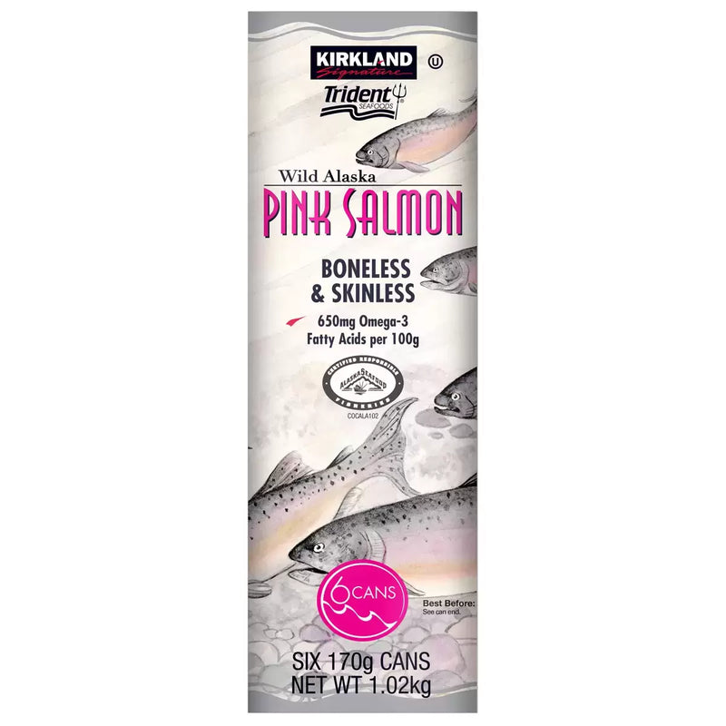 Kirkland Signature Trident Wild Pink Salmon Pack of 6 X 170G