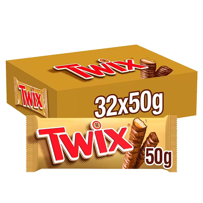 Twix Chocolate Bars Pack of 32 x 50g