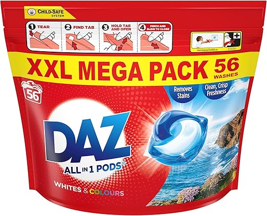 Daz All-in-1 Washing Capsules Pack of 56 Washes