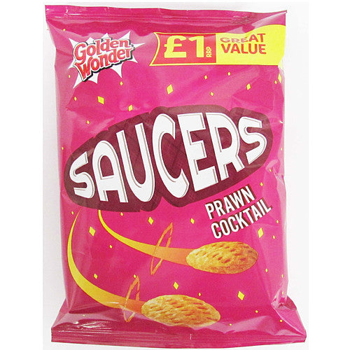 Golden Wonder Saucers Prawn Cocktail Crisps Pack of 18x40g