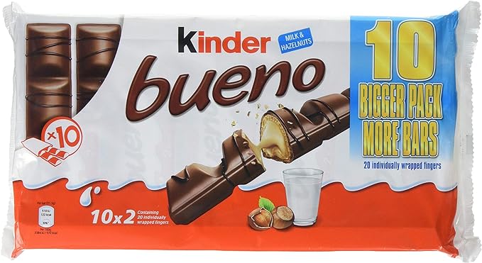 Kinder Bueno Chocolate Pack of 10 x 43g