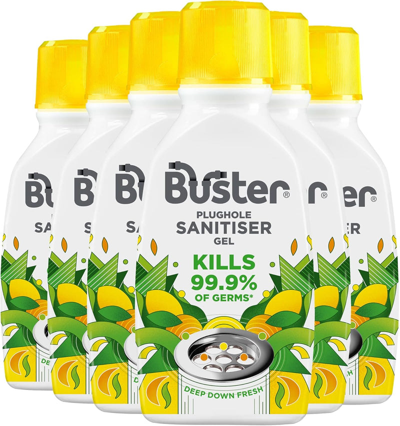 Buster Plughole Sanitiser Gel Pack of 6x300ml