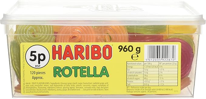 HARIBO Rotella Tub Pack of 120 pieces