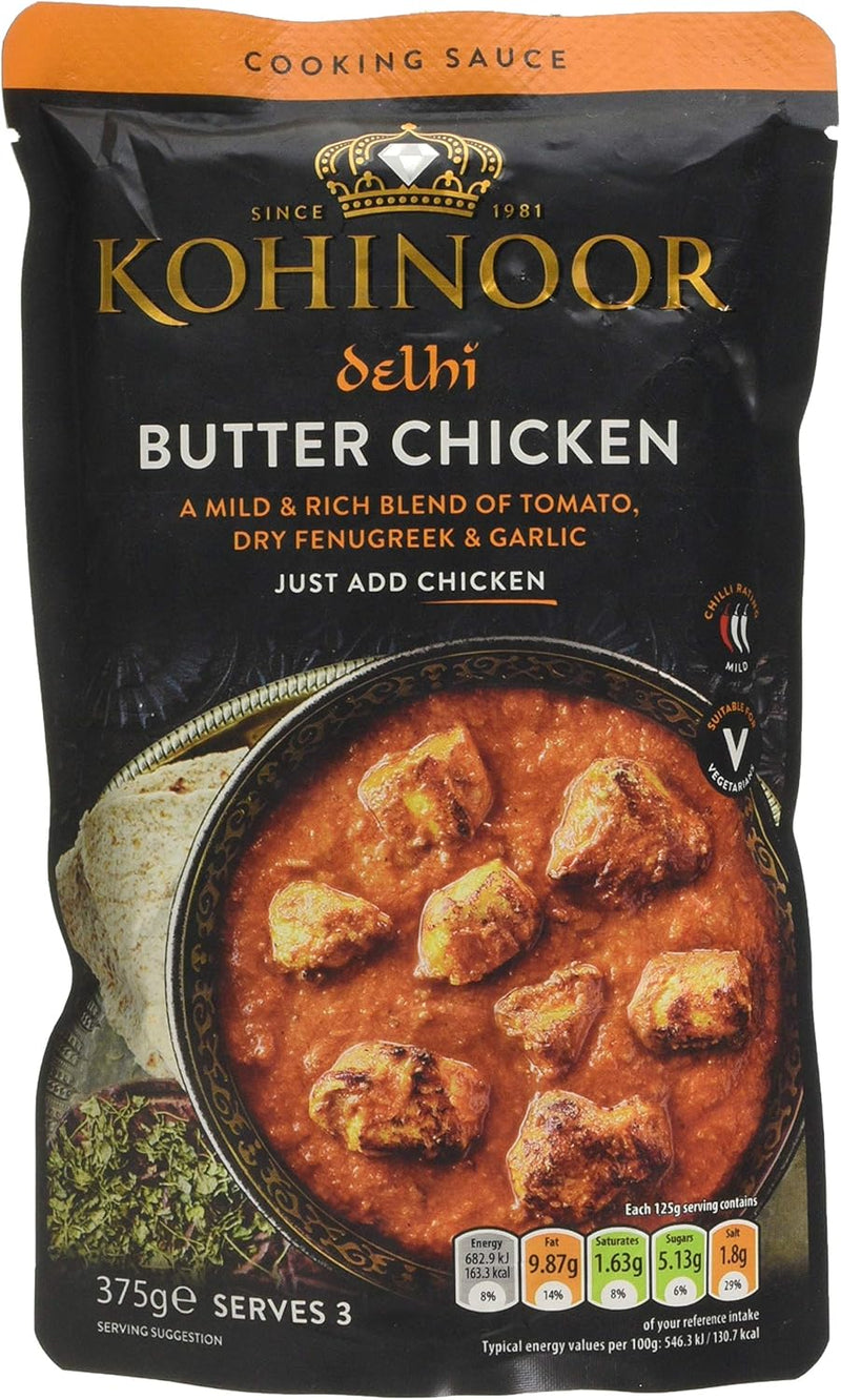 Kohinoor Delhi Butter Chicken Cooking Sauce Pack of 6x375g