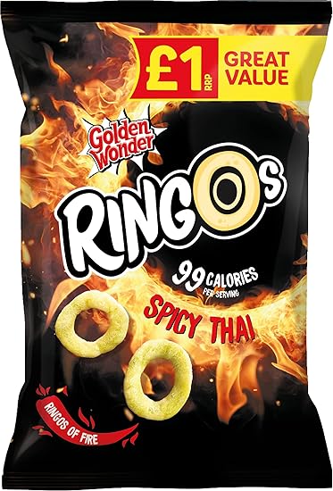 Golden Wonder Ringos Pack of 18x40g