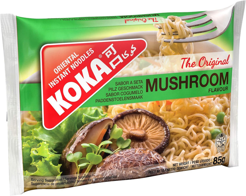 Koka Instant Mushroom Noodle Packet Pack of 30x85g