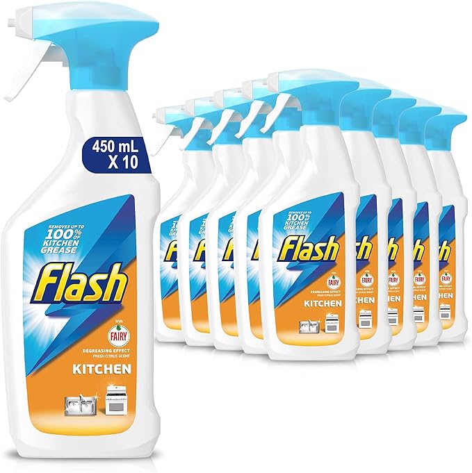 Flash Kitchen Cleaner Spray Pack of 10x500ml