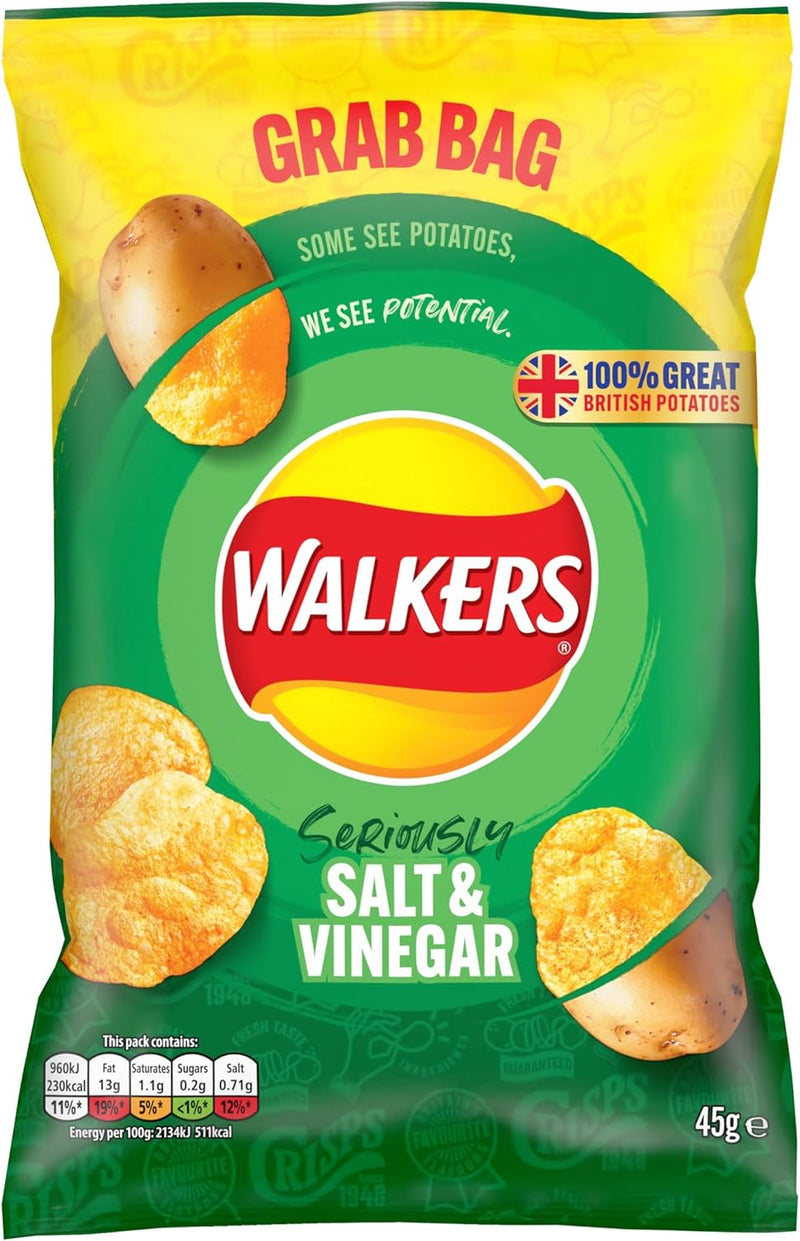 Walkers Crisps Grab Bags Pack of 32x45g