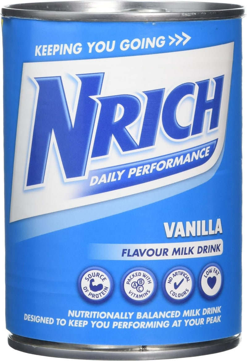 Nrich Vanilla Flavour Milk Drink Pack of  12 x 400g