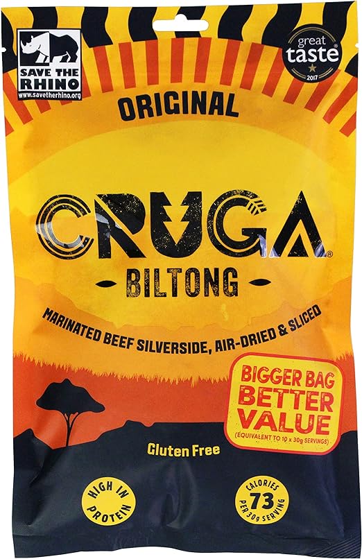 Cruga Biltong Orignal beef silvered Pack of 1x300g