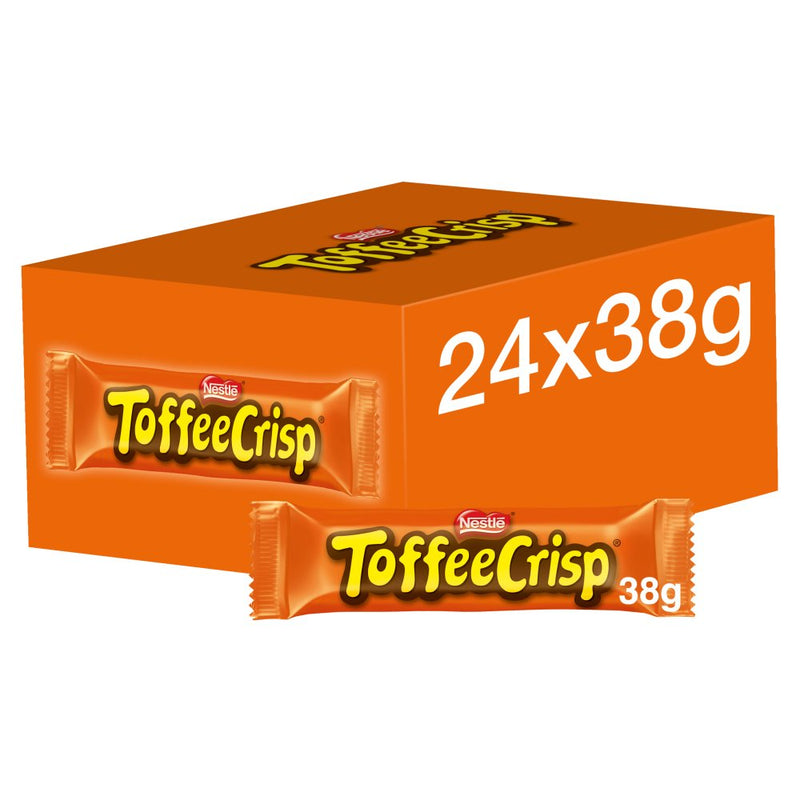 Toffee Crisp Milk Chocolate Bar Pack of 24x38g