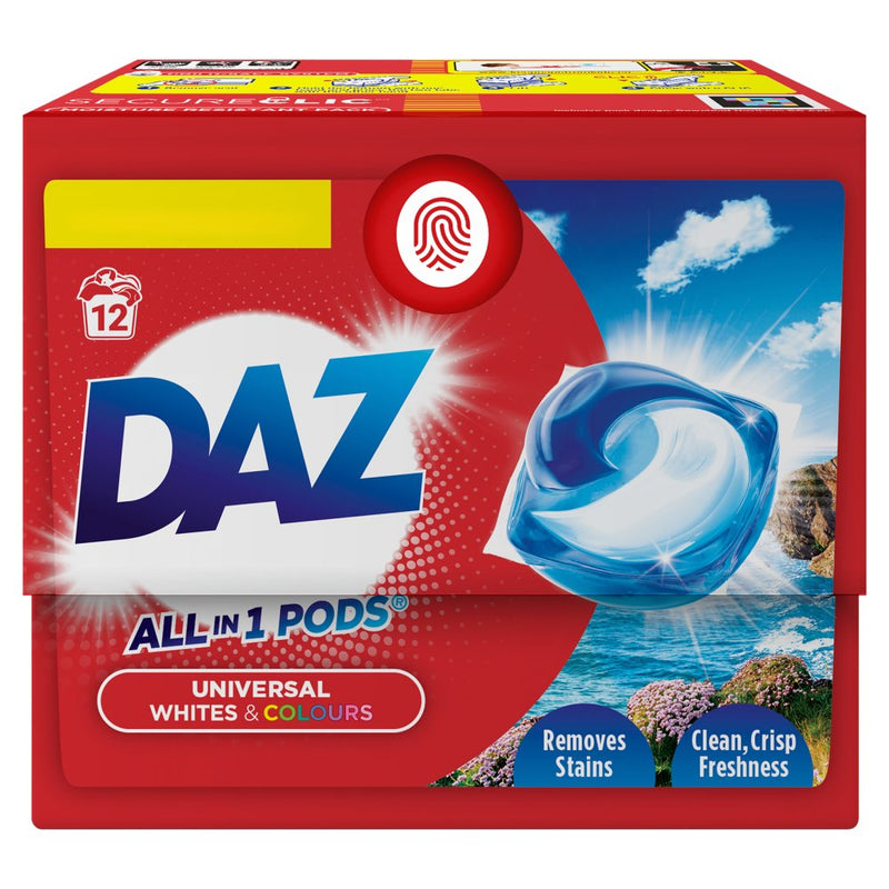 DAZ All-in-1 Pods Washing Liquid Capsules Pack of 12wash