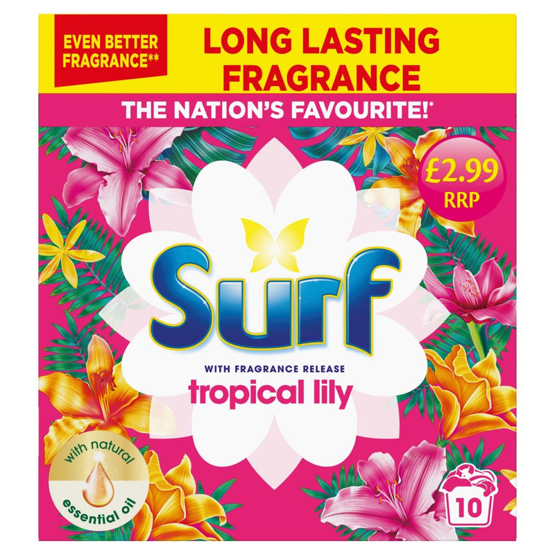 Surf Laundry Detergent Powder Pack of 10w