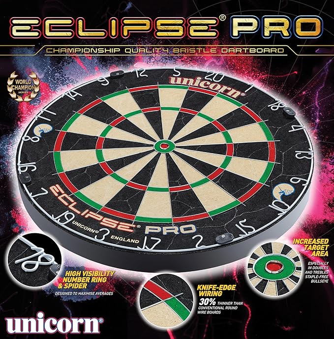 Unicorn Eclipse Pro Bristle Dartboard Tournament size