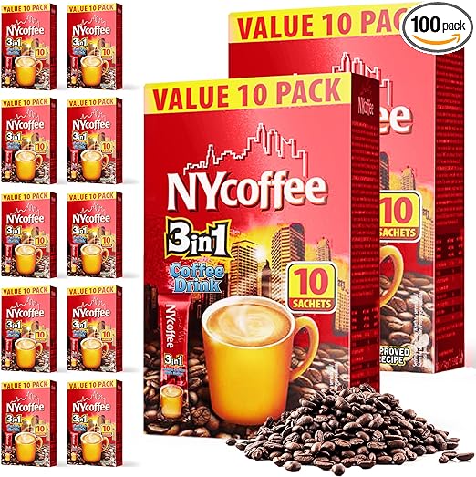 NY COFFEE 3 IN 1 BOX (10 x 10 SACHETS)